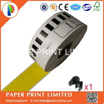 

2 Rolls Brother Compatible Yellow Color DK-22210 Label 29mm*30.48M Continuous Compatible dk22210 dk 22210