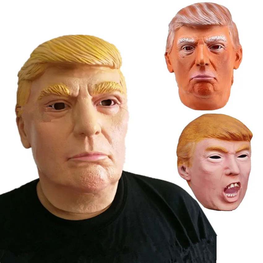 

1PC Donald Trump Mask Billionaire Presidential Costume Latex Mask Party Costume Dress Up Adult Funny Toy Halloween Ball Cosplay