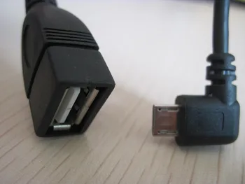 

5pcs/lot Right angle 90 degree Micro USB B male to USB 2.0 A female adapter data charge cable cord 25cm