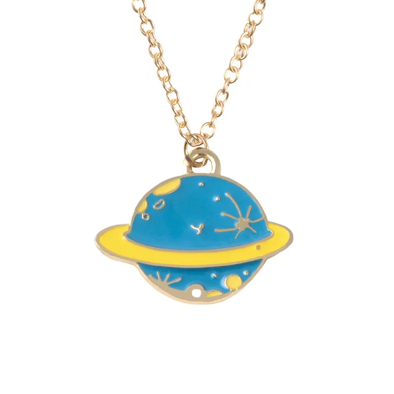 Мультфильм астронавт ракета планета ожерелье Childlike космическая подвеска «Путешествие» брелок Вселенная Ювелирные изделия Подарки для детей