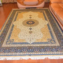 6'x9' ручной работы персидкий шелковый ковер ручной вязки большой размер шелк ковер для гостиной ковер