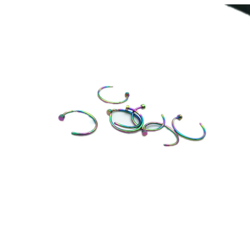 

Stainless Steel Colored Nose Ring Body Jewelry Rainbow Nose Piercing