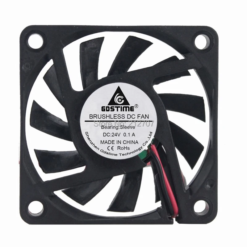 10Pcs 6cm 60mm 60x60x10mm DC 12V 3Pin Quiet Brushless PC Computer Cooling fan