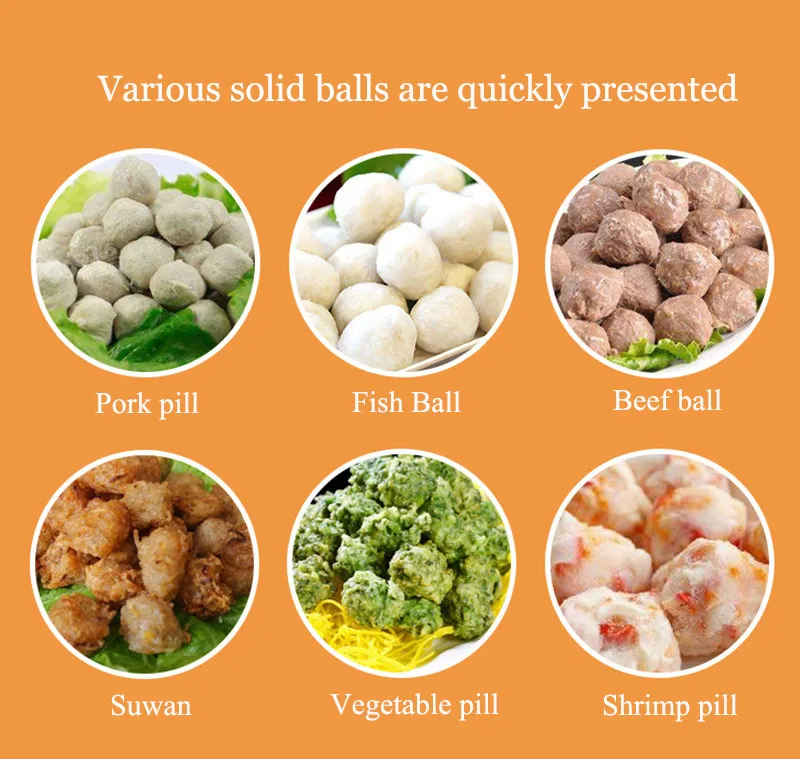 Commercial Fully Automatic Meatball Machine Fish Ball Pork Pill Beef Ball Meat Round Machine Food filling Machine SF-70