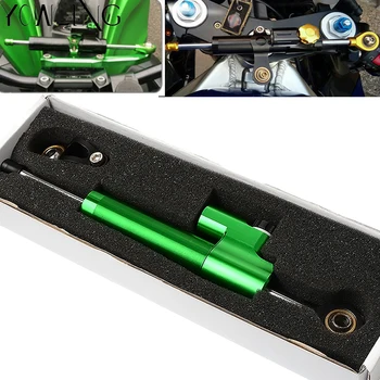 

CNC Aluminum Motorcycle Damper Steering Stabilize Safety Control For KAWASAKI ZX6R ZX 6R 2007 2008 2009 201020 11 2012 2013-2016