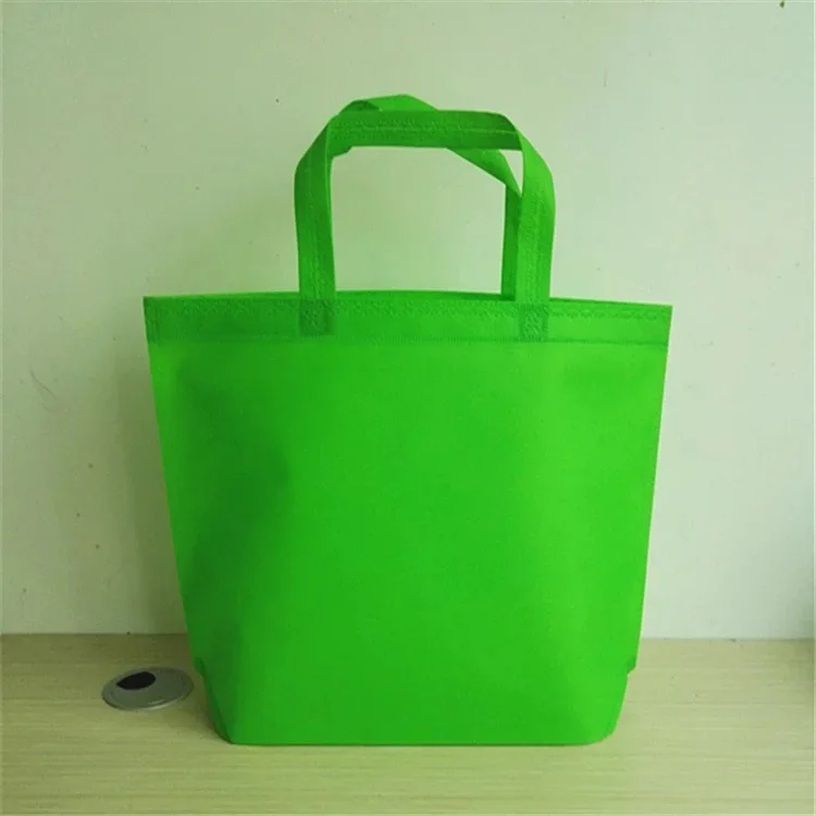 10pcsMulti-use подарочные сумки, детские сумки для дня рождения, нетканые сумки, 7 однотонных цветов с ручкой, сумка для покупок, Подарочная сумка DIY - Цвет: green