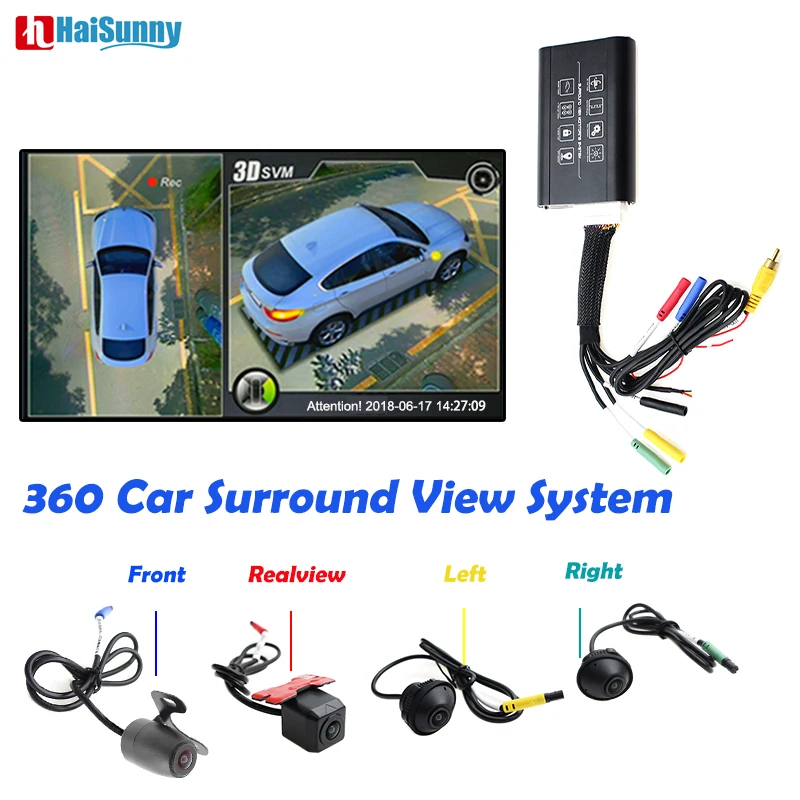 

HaiSunny 3D HD 360 Car Surround View Monitoring System , Bird View System, 4 Camera DVR HD 960P Recorder / Parking Monitoring