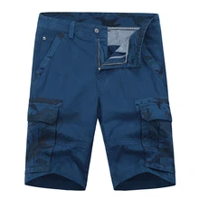 Мужские шорты Карго в стиле милитари для фитнеса, повседневные, хлопковые, уличные, короткие штаны, лето, Харадзюку, удобные, камуфляжные, мужские шорты