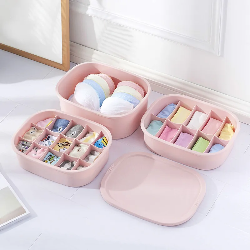 

Underwear Storage Box Three-piece Plastic Drawer Sorting box Bra Pants socks Storage storage Box