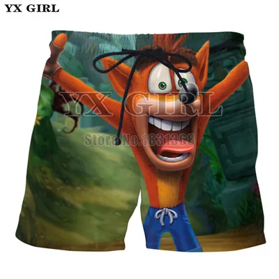 YX GIRL быстросохнущие пляжные шорты с леопардовым принтом для мужчин/женщин, модные шорты с 3D принтом аниме лошадь/тигр, S-5XL, Прямая поставка - Цвет: 3