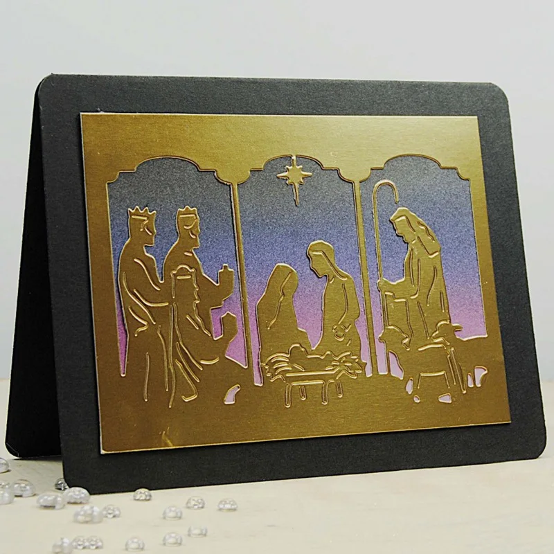 

1PCS Jesus Metal Cutting Dies New 2018 Craft Stamps Die Cut Embossing Card Making Stencil Frame New Year