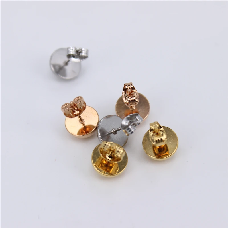 10mm three-color earrings three pairs of a set of sale of stainless steel popular earrings popular men and women wear LH282