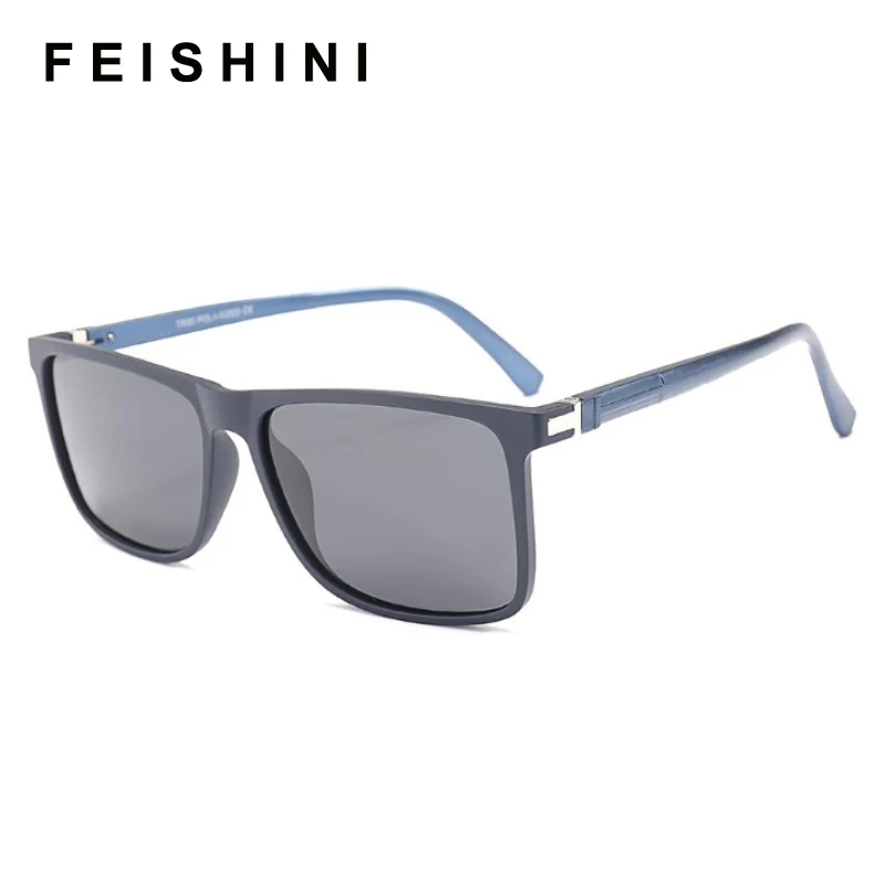 FEISHINI,, фирменный дизайн, поляризационные солнцезащитные очки для мужчин, водительские оттенки, мужские, Ретро стиль, солнцезащитные очки для мужчин, Spuare, летние, UV400 Oculos