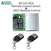433Mhz Universal Wireless Remote Switch DC12V 4CH relay Receiver Module and 5 pieces  RF Remote Control 433 Mhz Transmitter ► Photo 3/5