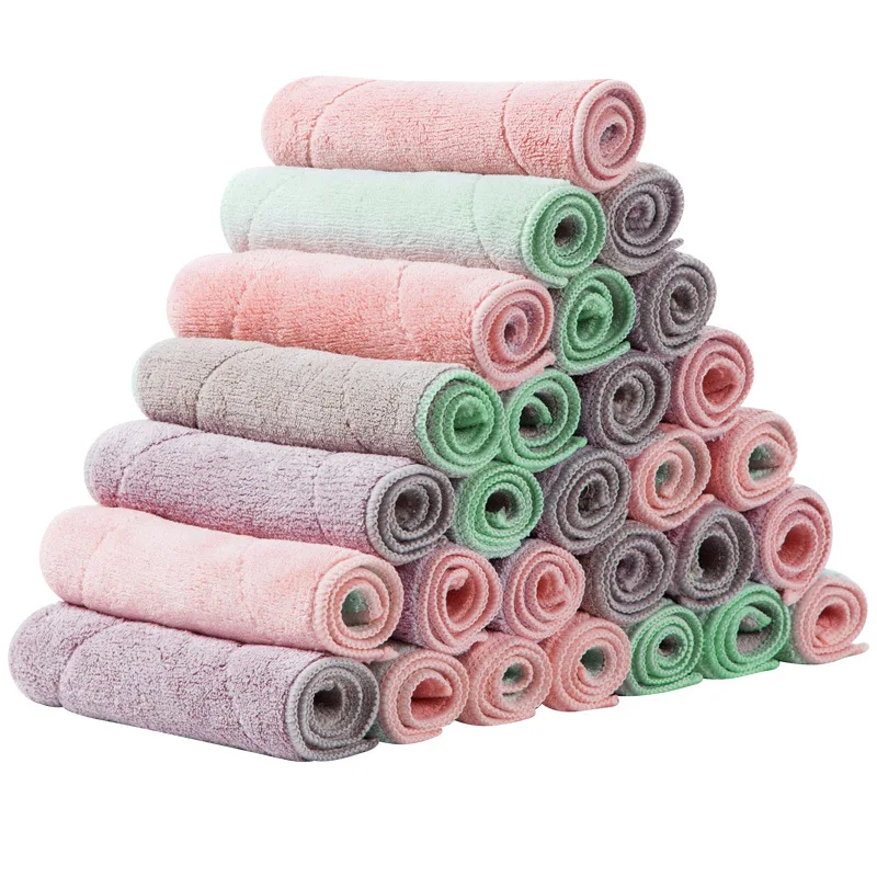 HTEXQ Kitchen Cleaning 1PC Wash Cloth Dishcloth Magic Hand Towel Fiber Dishrag Duster Anti-grease Wiping Rags Washing Towel - Image 5