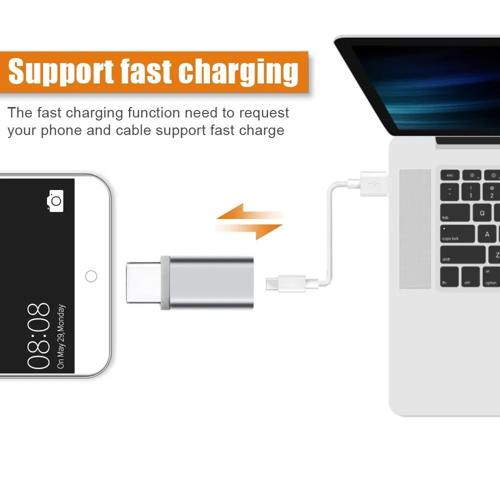 Переходник USB C на Micro для Samsung Galaxy S9 + S8 Plus Note 8 Tab S3 T820 T825 A3 A5 A7 2017|Зарядные устройства|