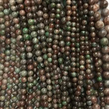 Натуральный зеленый красный кашм гранат кашмирин круглые ювелирные изделия свободные шарики бусины 6 мм 8 мм 10 мм 12 мм 1" 05447