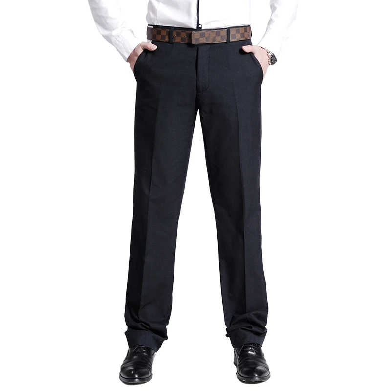 Модный мужской костюм, брюки высокого качества, облегающие, деловые, мужские, для отдыха, чистый цвет, повседневные штаны, мужские свободные брюки 38-52 F50