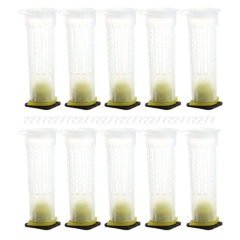 

10Pcs Beekeeping Rearing Cup Kit Bee Queen Cages Roller Beekeeper Equipment Tool S11 dropship
