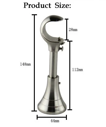 

Eco-friendly plating process high quality unique design single metal Znic bracket for 25mm(1-IN)&28mm(1-1/8 -IN) dia. rod/poles