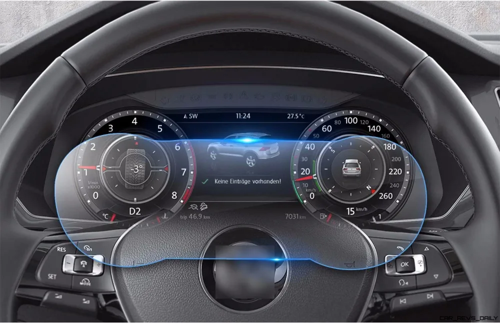 Instrument Panel Tempered Glass Screen Protector for vw