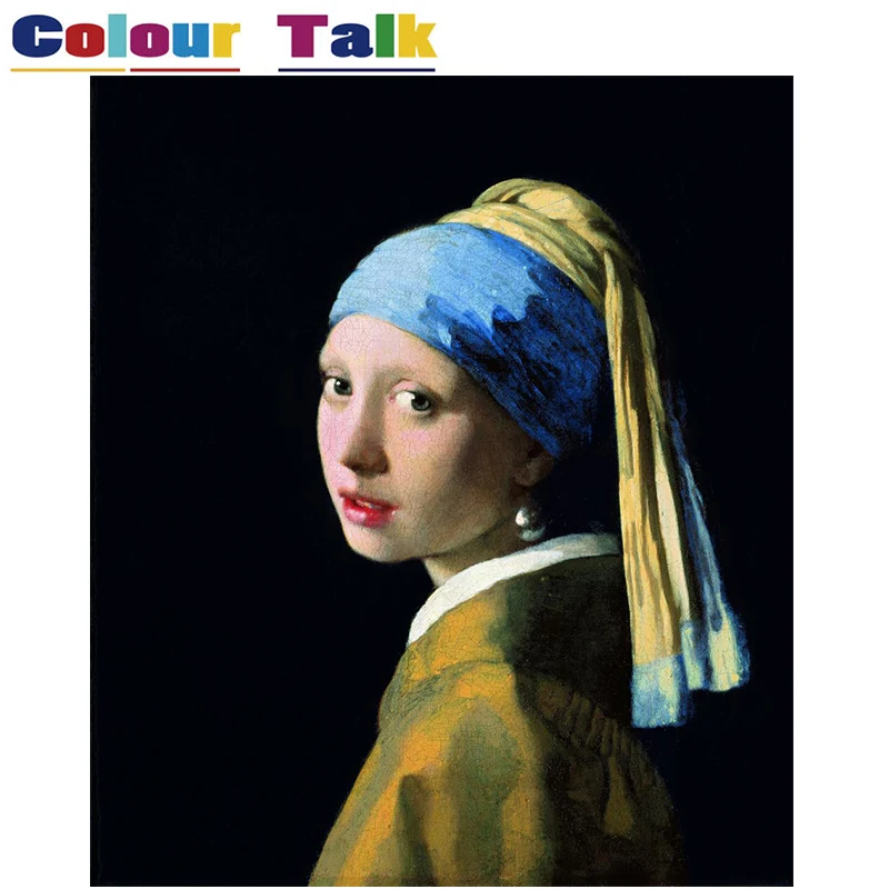 

Oil Painting by Numbers Drawing on Canvas Home Decor Wall Art Posters Girl Pictures Coloring by Numbers for Living Room P-0615