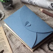 Винтаж 210g свинка Украшенные КУСАКА бумага белые конверты с милой пряжкой Бизнес специальность 6 цветов 60 шт./компл