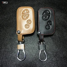 Classic design Genuine Leather Key Case for Toyota Lexus 4 buttons remote control protect shell Auto Accessories starline a91
