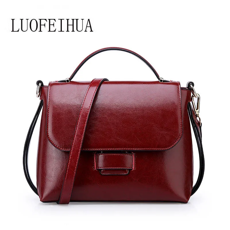 

LUOFEIHUA Korean fashion bag 2019 new fashion leather handbag Joker one-shoulder crossbody leather bag Small square package