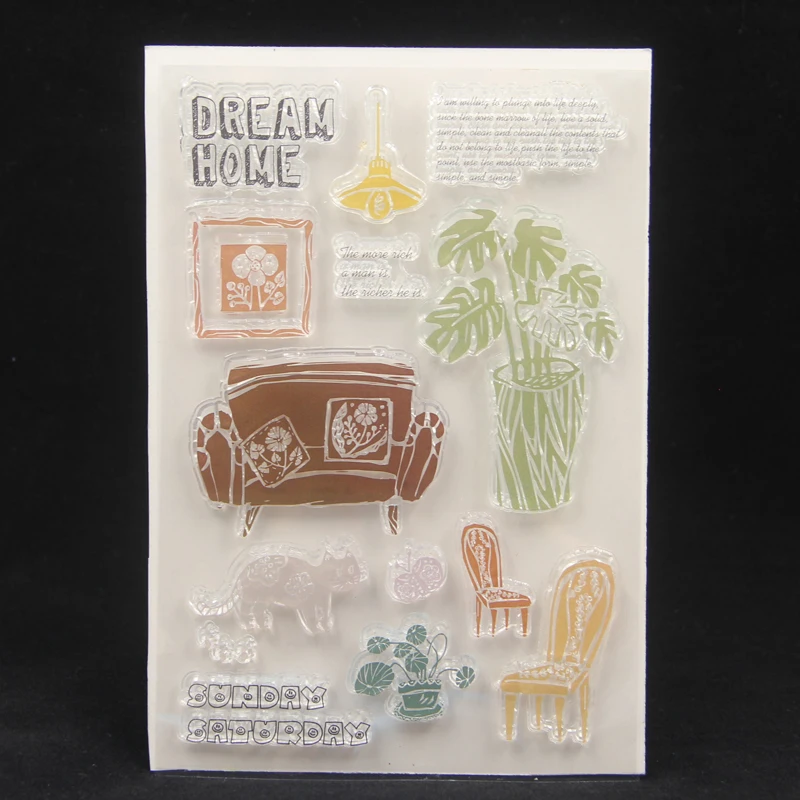 

VYUTXA Dream Home Clear Stamps Scrapbook Paper Craft Clear stamp scrapbooking