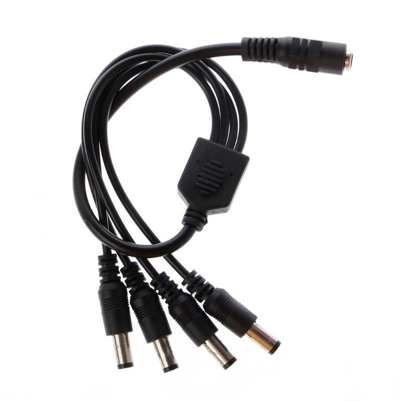 1 Female to 2//3//4//5 Male Plug 5.5x2.1mm Port 12V DC Power Adapter Splitter Cable