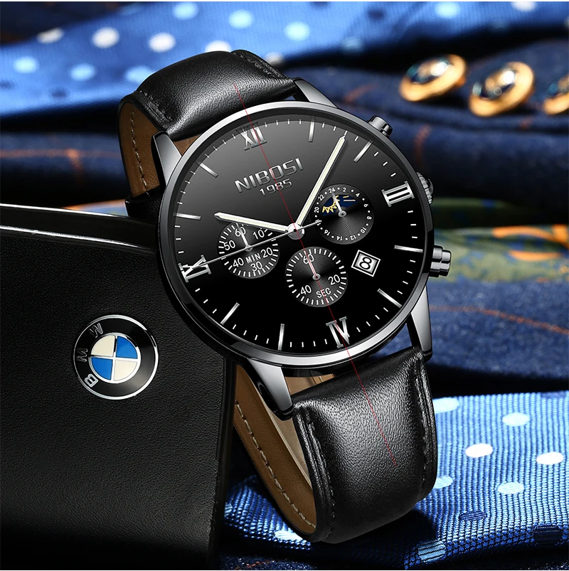 NIBOSI Dress Watch Men Gold 2018 Luxury Brand Men's Watch Waterproof Stainless Steel Famous Wristwatch Man Clock Water Resistant (16)