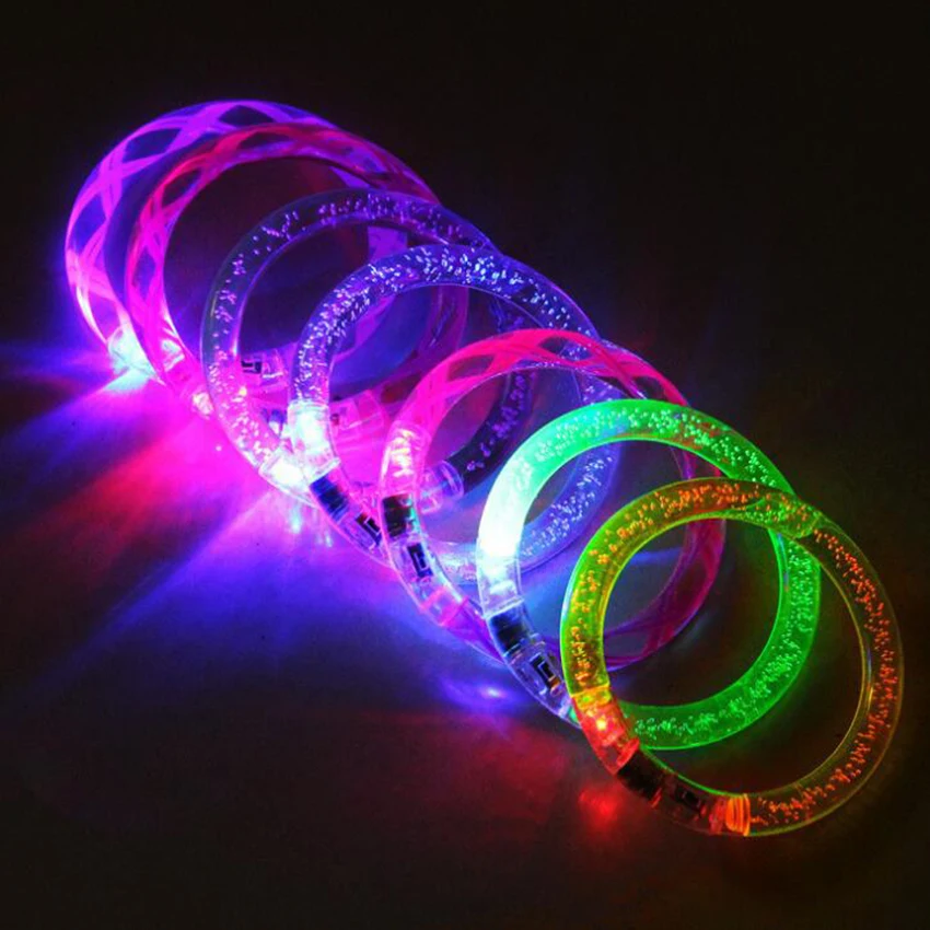 Iluminación divertida y fresca, de luces LED de colores, pulsera de luz de burbuja decoración de mano para actividades en grupo de fiesta|Juguetes con luces| - AliExpress
