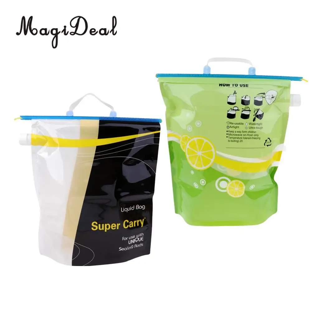 6L Portable PE Water Bag Folding Water Storage Lifting Bag Camping Hiking