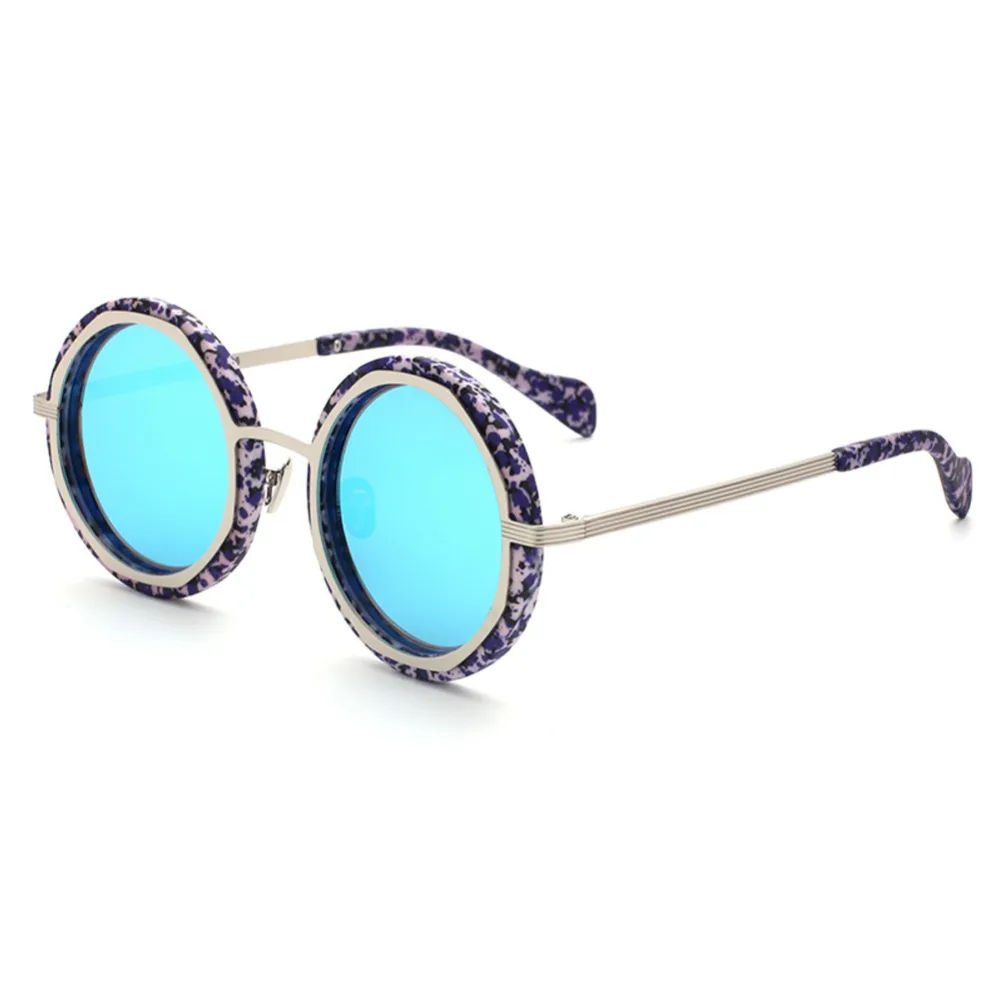 Polarized Sunglasses Retro Round Frame Eyewear Unisex Anti UV Coating