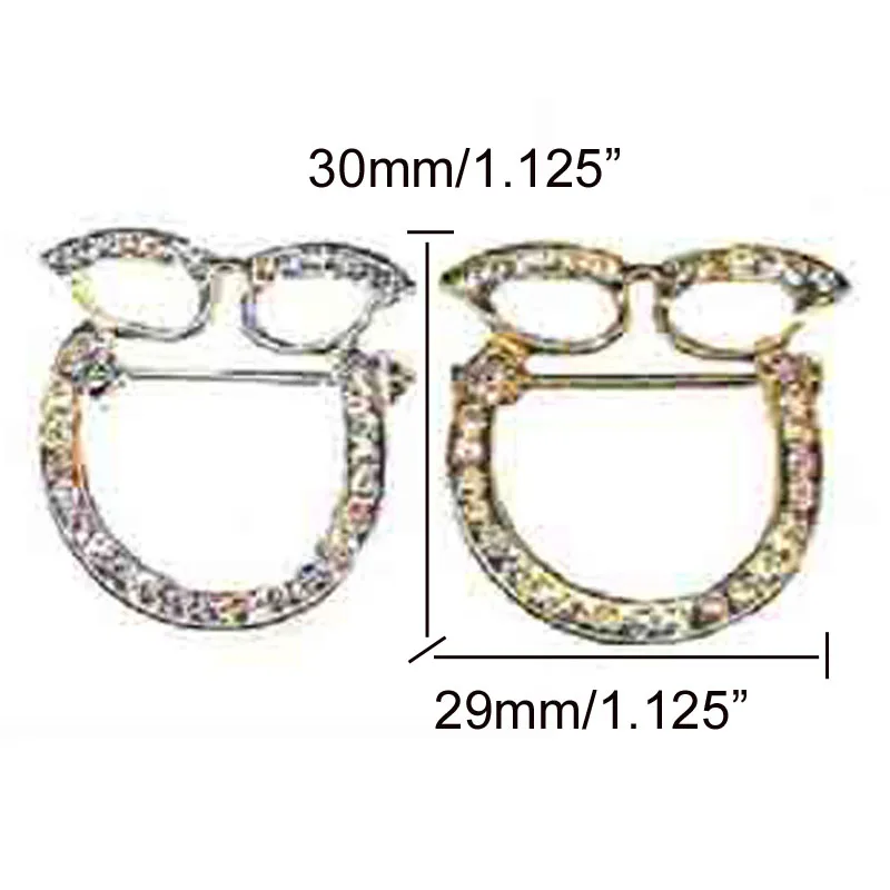 Кристаллы металлические очки Шарм держатель для очков броши на булавке модные функциональные украшения 4 цвета на выбор 6 шт в партии