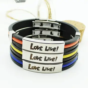 

1 Pc Creative Kawaii Anime Lovelive Silicone Bracelet Cartoon Wristband Cosplay Accessories fashion gift figure toys