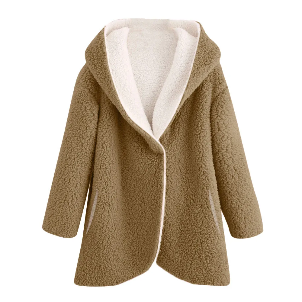 manteau femme hiver 2018 Women's Fashion Pocket Winter