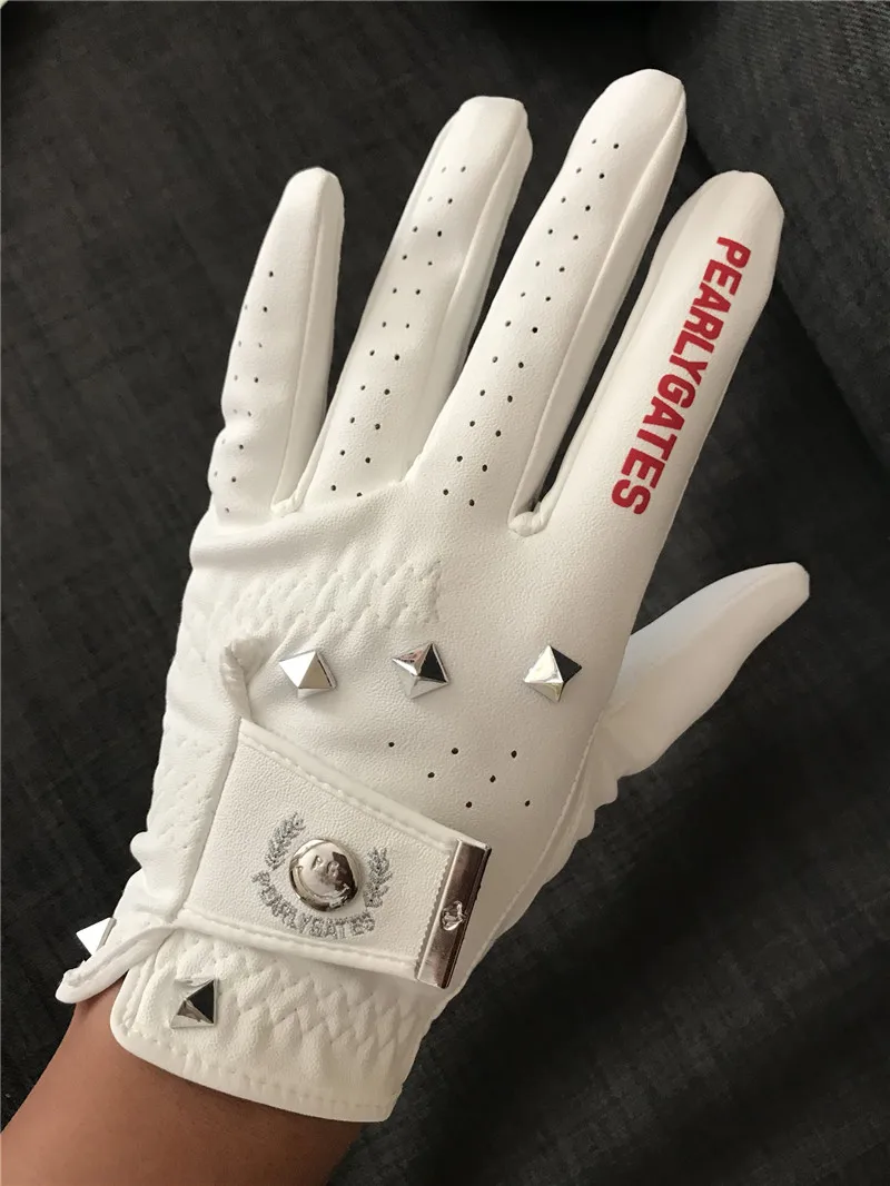 Buy Pearly Gates White Rivet Golf Gloves