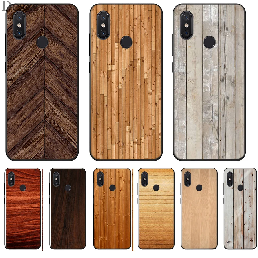 Текстурный Деревянный чехол для телефона Xiaomi Mi 6 8 Lite A1 A2 5X 6X F1 | Мобильные телефоны
