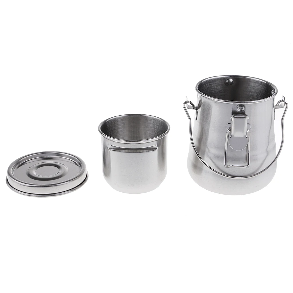 Portable Stainless Steel Double Hole Dipper Container Cup Oil Pots Brush Washer Paint Brush Cleaner Bucket Art Painting Supplies