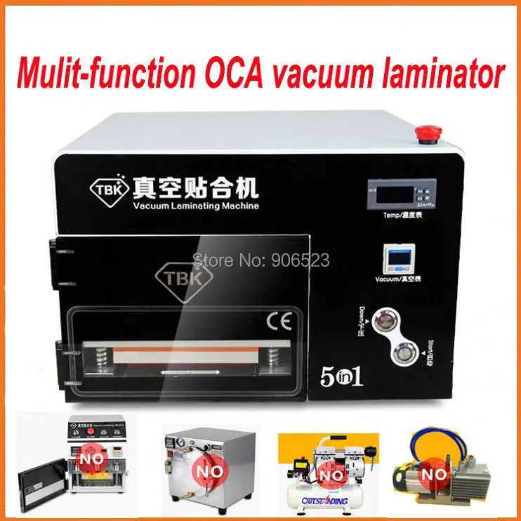 

5 in 1 multi-function Vacuum OCA laminating machine built-in defoaming Vacuum Pump Air Compressor lcd repair machine