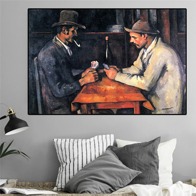 Card Players by Paul Cezanne Oil Painting Printed on Canvas