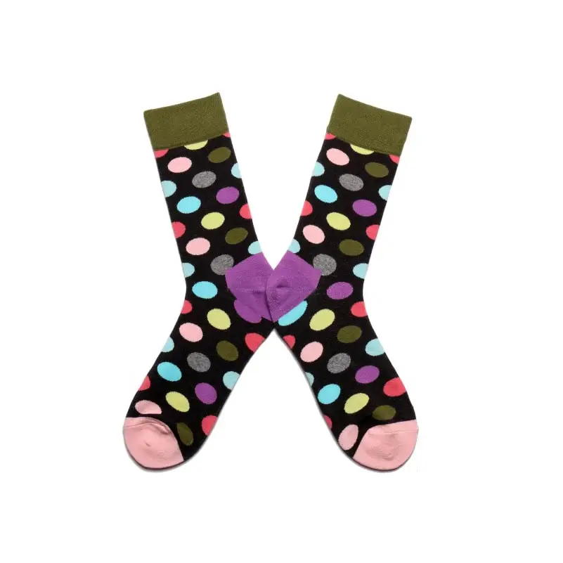 Мужские носки с забавными зебровыми полосками, в горошек, ромбовидная решетка Gecko, цветные, счастливые, хип-хоп, Harajuku, уличные Повседневные носки для катания на коньках, хлопковые носки