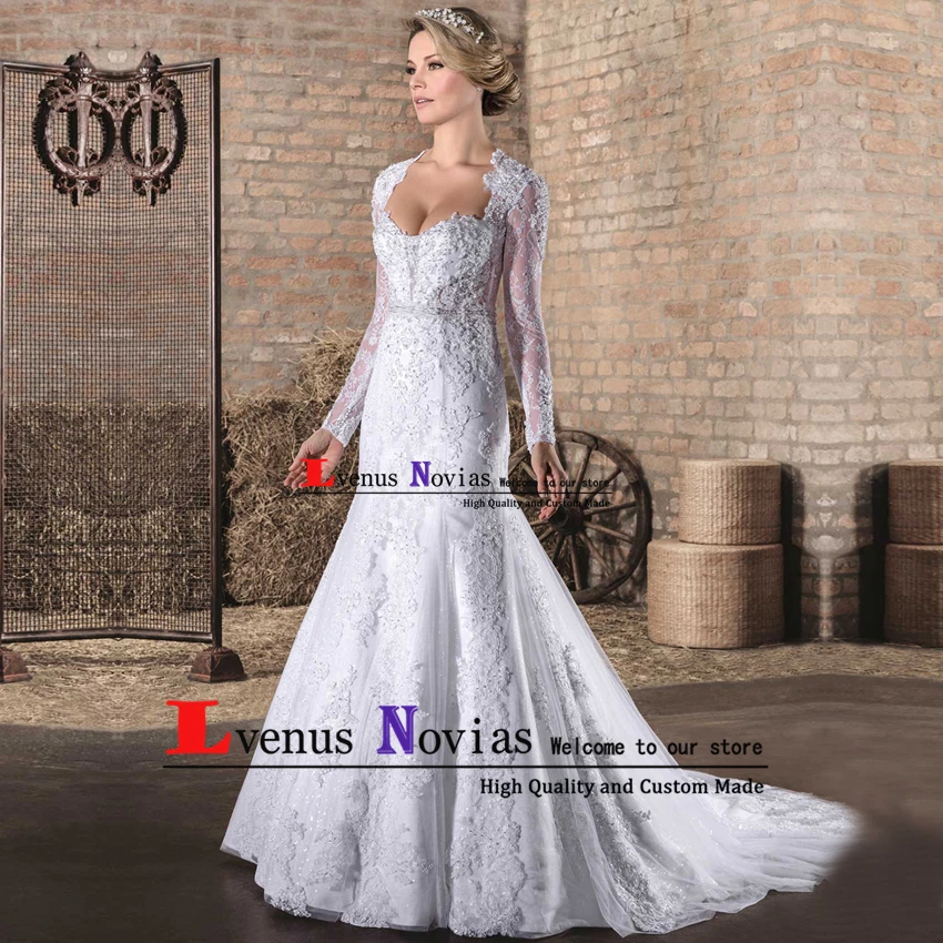 Vestido de noiva sereia сексуальные платья невесты роскошное кружевное платье с жемчугом и