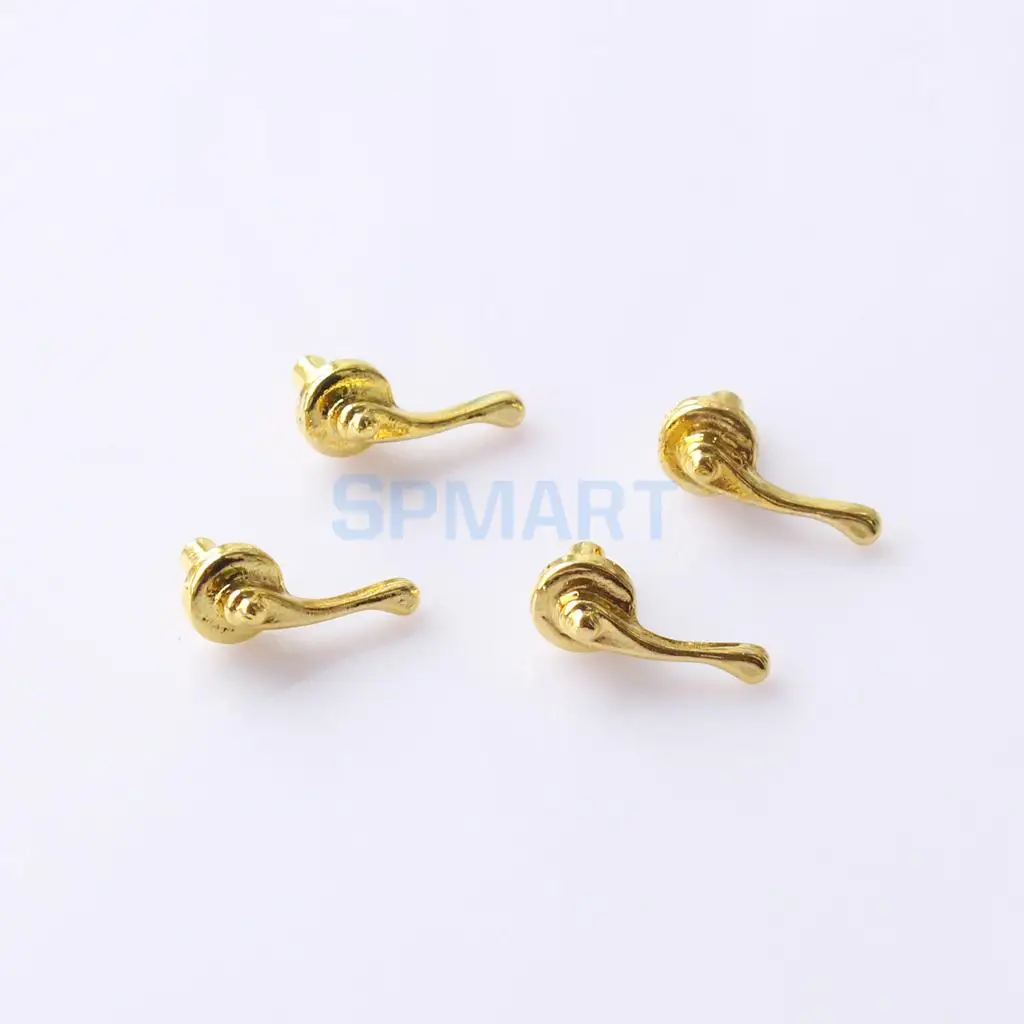 16Pcs 1/12 Scale Alloy Vintage Dollhouse Miniature Door Mini Pull Handles Locks Keys Dolls House Furniture Accessories Kids Toys
