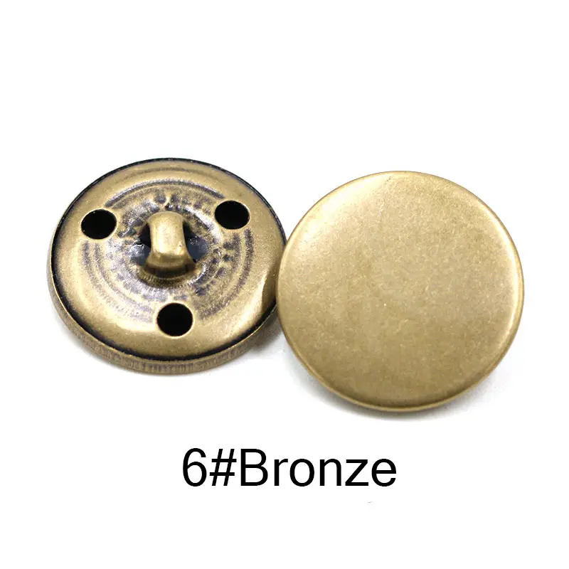 Sale 10PCS/Lot DIY Coat Golden Silvery Classic For Jeans Popular Clothing Accessories High Quality Bronze Button - Цвет: Bronze 6