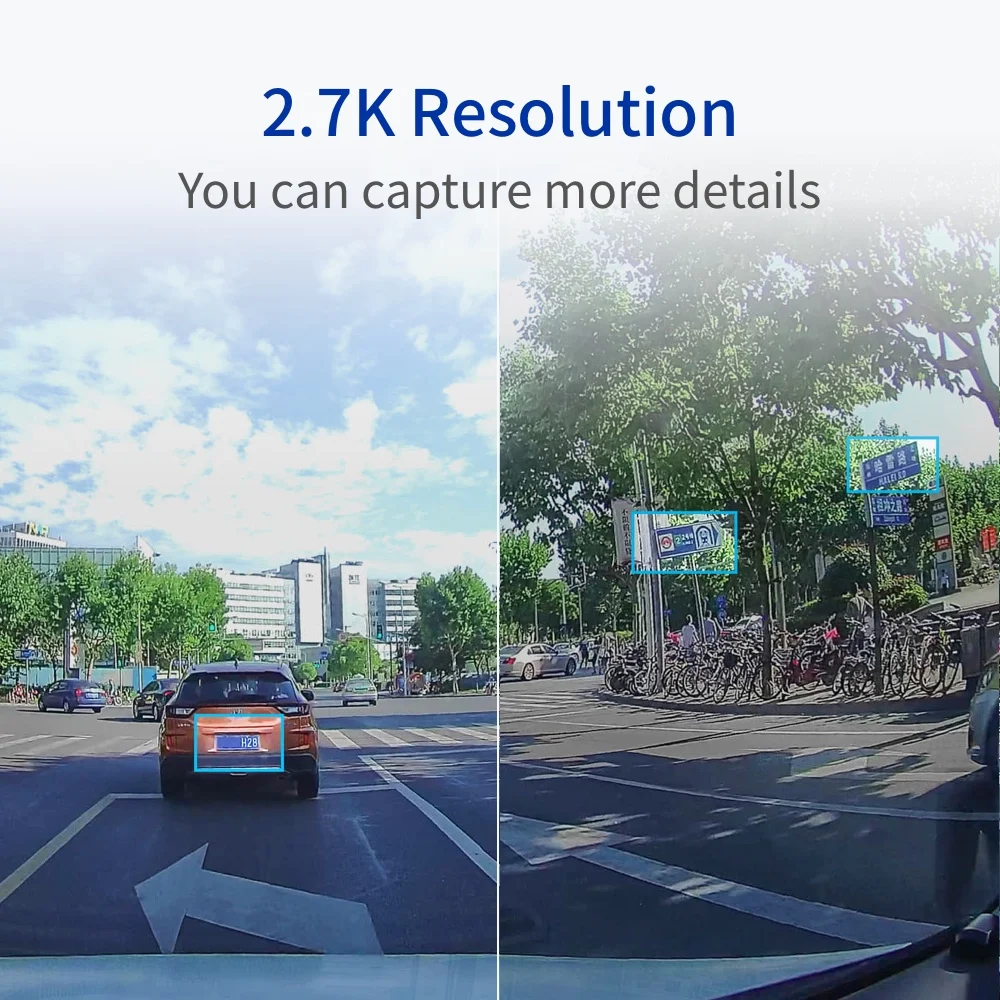YI Ultra Dash Camera With 16G Card 2.7K Resolution Car DVR A17 A7 Dual Core Chip Voice Control ligh