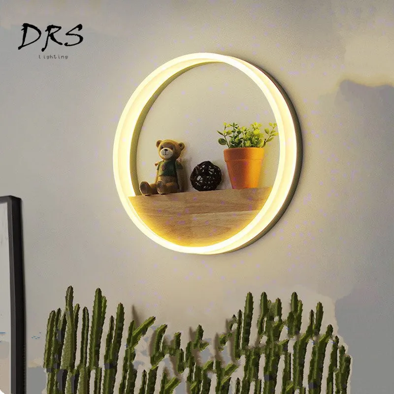 

Nordic Solid Wood LED Wall Lights Modern Simple Bedside Light Living Room Lustre Luminaire Fixture Outdoor Wall Sconce Lighting