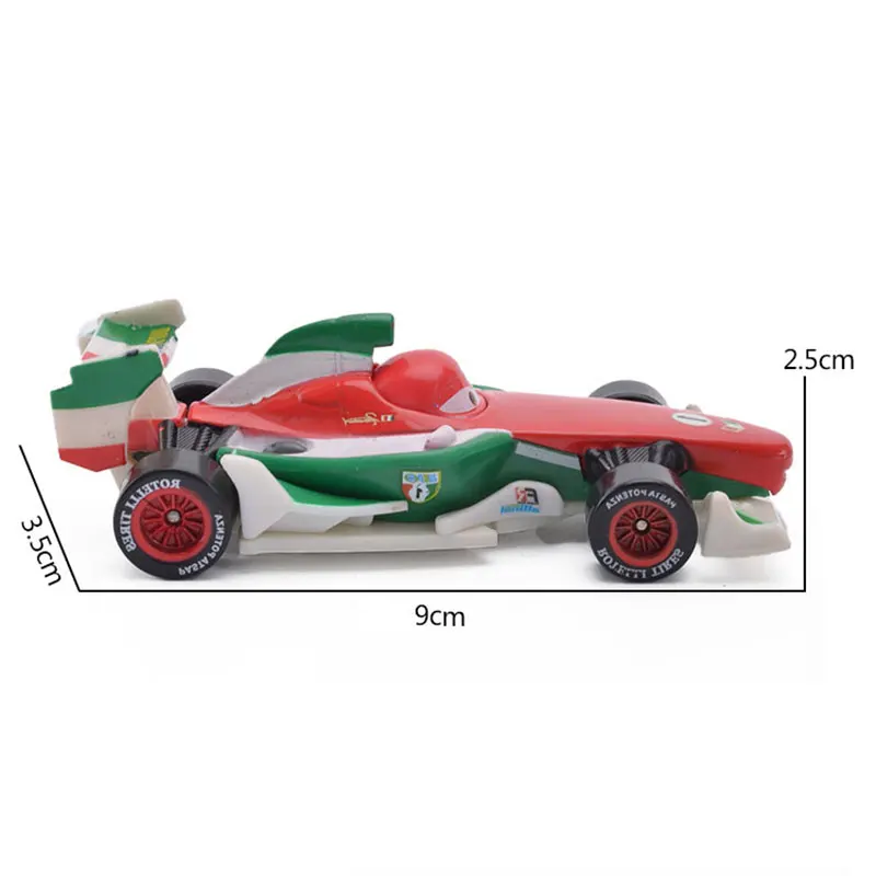 1:55 металлическая литая игрушка Disney Pixar Cars 2 3 Lightning McQueen F1 Francesco Bernoulli модель
